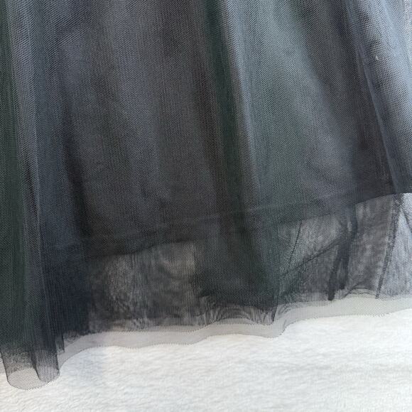 Divided H&M M Medium Midi Skirt Black Tulle Holiday Whimsigoth Fairycore Witchy - Picture 3 of 11